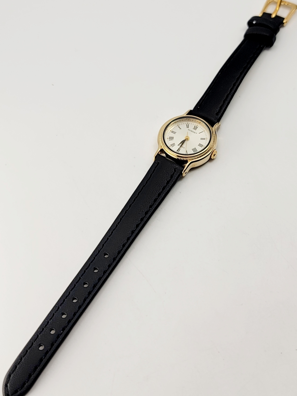 Vintage Hornet HN-012 Women’s Gold Tone Roman Numeral Japan Quartz Dress Watch - Picture 5 of 8